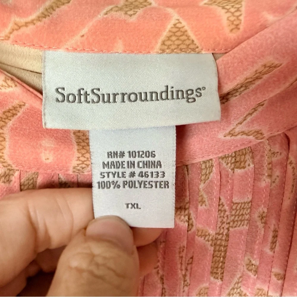 Soft Surroundings Light and Airy Pink Maxi Skirt, XLT - Picture 5 of 12